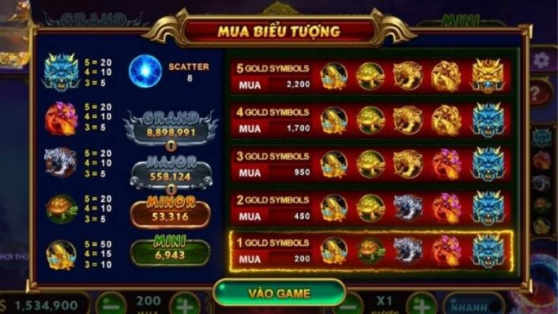 Khám Phá Tứ Thần Thú: Siêu Phẩm May Mắn Mới Tại Sunwin