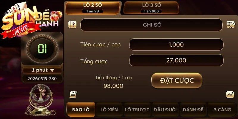 Lô Đề Siêu Tốc Sunwin – Sân Chơi Dự Đoán Nhanh Đầy Cuốn Hút 6 Các Hình Thức Cá Cược Phổ Biến Tại Lô Đề Siêu Tốc Sunwin